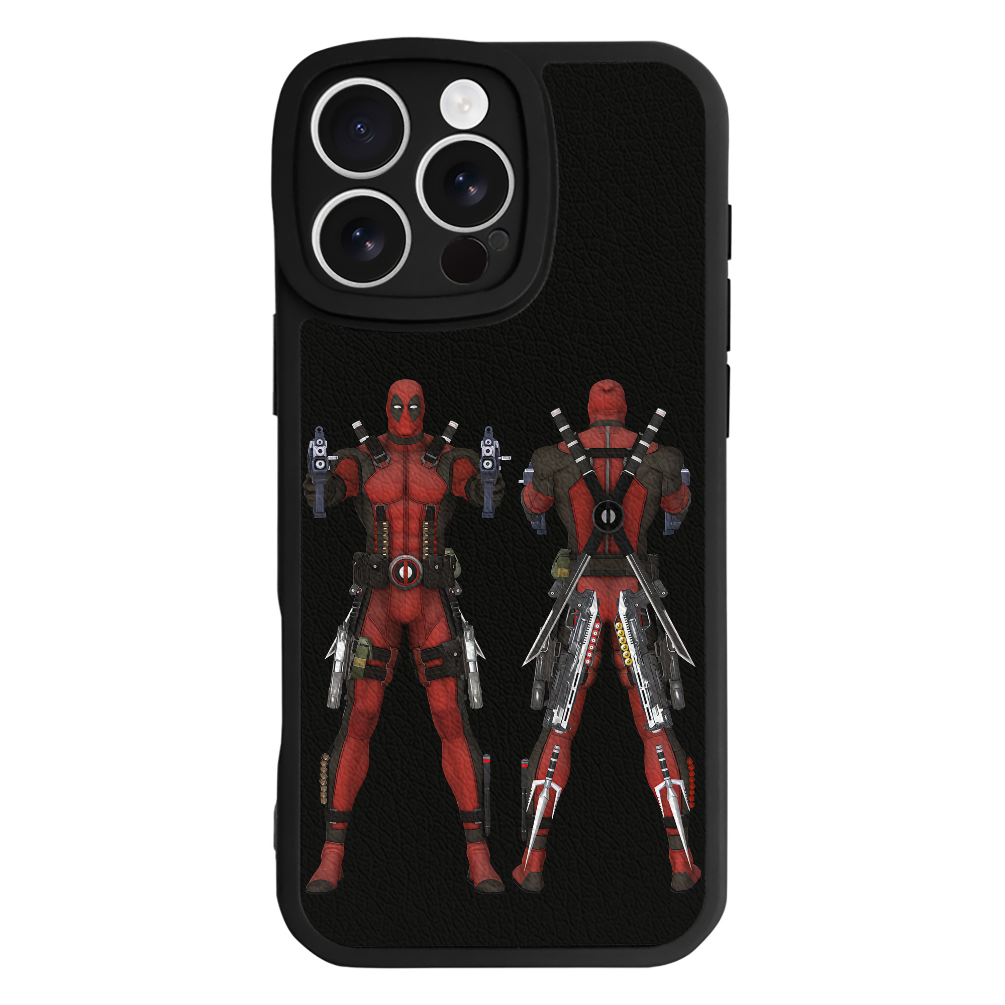 （画像用） Deadpool デッドプール 【iPhone 16シリーズ対応】シリコンスマホケース（レザー調） 材質：シリコン